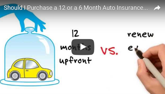 Buying a 12 or 6 month auto insurance policy - video screenshot