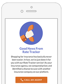 Rate Tracker service in-app page Screenshot