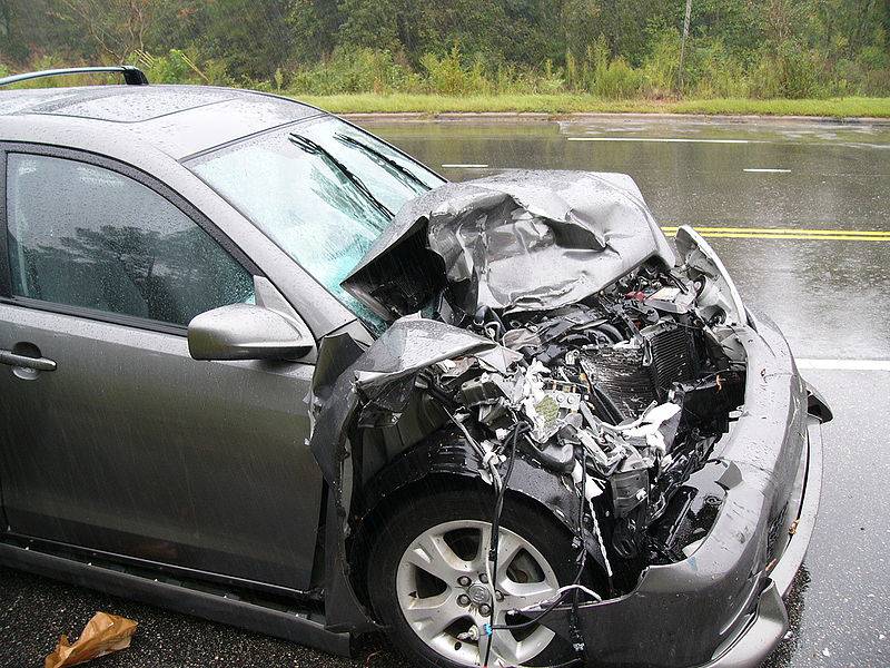 a crashed car