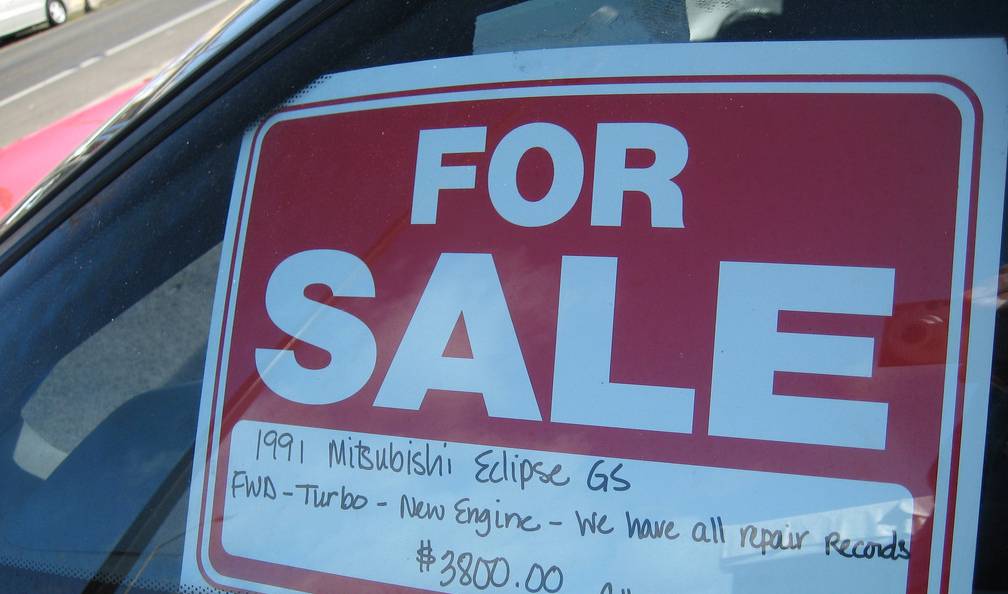 Car For Sale sign