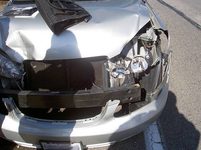 crash Car been hit from the front