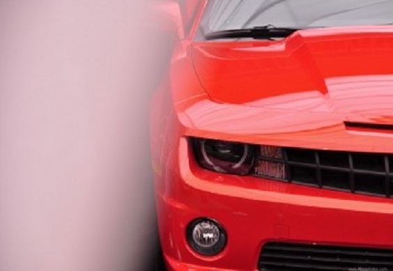 Bright red camaro