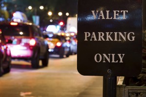 valet parking sign