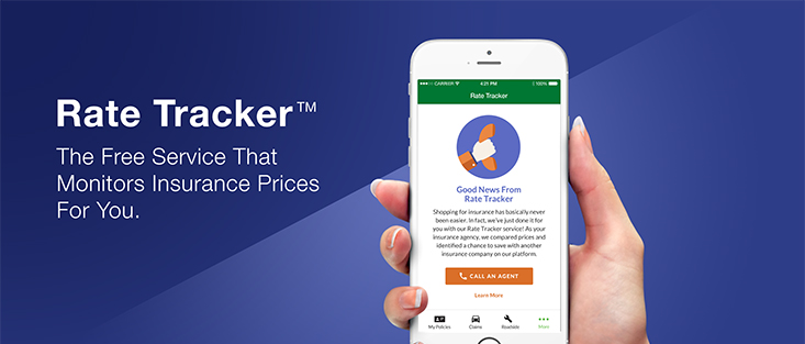 rate-tracker-PR-announcement Hand holding phone with Rate Tracker on screen